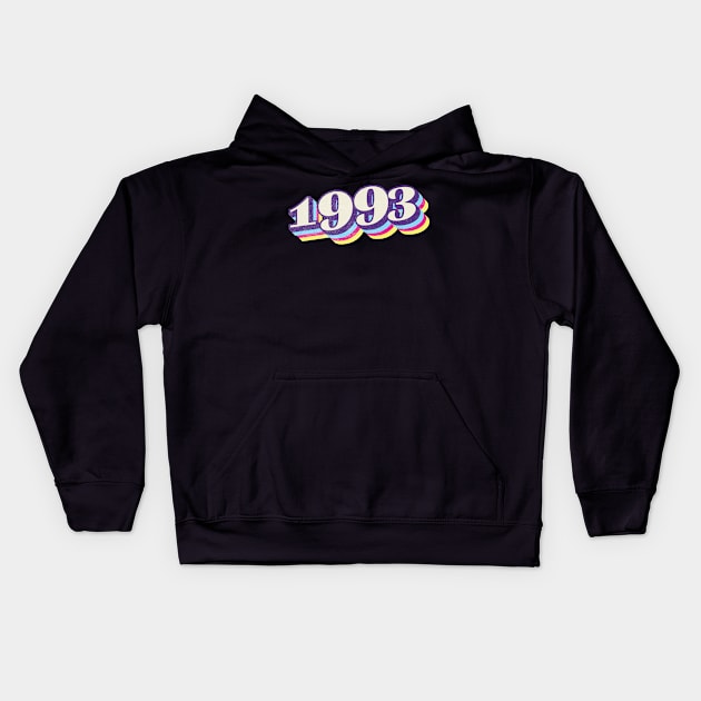 1993 Birthday Year Kids Hoodie by Vin Zzep